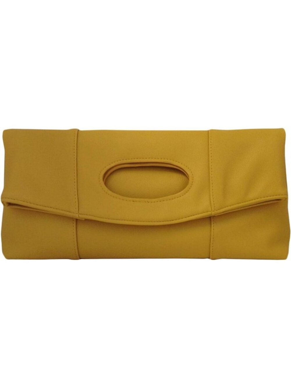 Chic Synthetic Leather Fold Over Clutch Bag - Stylish Evening Purse, Versatile